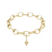 Link armbånd med forgyldt Bubbles charm inkl smykkeskrin