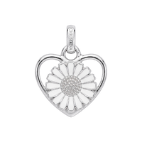 Marguerite Inside Heart vedhæng sølv