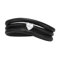 Love You Mom Bracelet - Classic Læder Sølv 6mm