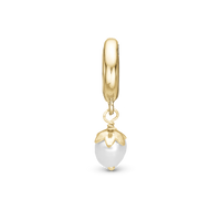 Sparkling Pearl Hænger Charm 6 mm Til Armbånd - Glitrende Forgyldt Sterling Sølv m. 1 Ferskvandsperle