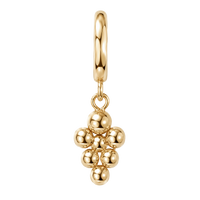 Bubbles charm 6 mm sølv