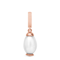 Pearl Drop White, rose gold pl silver