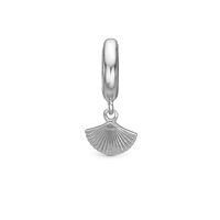 Fan Hænger Charm 6 mm Til Armbånd - Blankpoleret Sterling Sølv