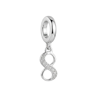 Eternity hænger charm 6 mm sølv