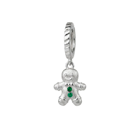 Ginger Bread charm 6 mm sølv