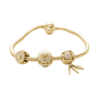 Marguerit Charms Armbånd Sæt Forgyldt Med 3 Charms