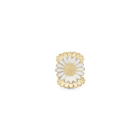 Marguerit Triangle - Charm 4 mm Til Armbånd - Forgyldt Sterling Sølv