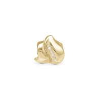 Majestic wave - Charm 4 mm Til Armbånd - Blankpoleret Forgyldt Sterling Sølv