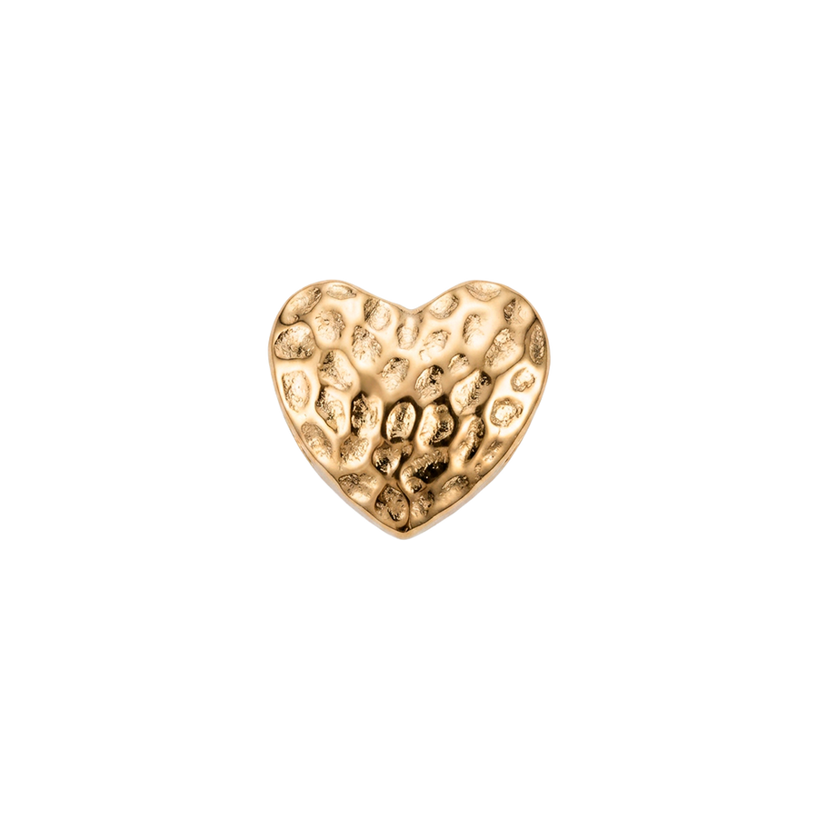 Special Heart charm 4 mm forgyldt sølv