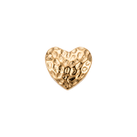 Special Heart charm 4 mm forgyldt sølv