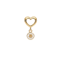 Marguerites With Love charm 4 mm forgyldt sølv
