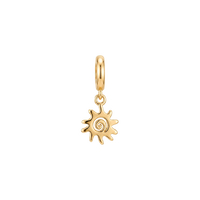 Solar Soul charm 4 mm forgyldt sølv