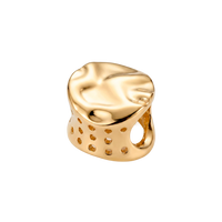 Organic Art charm 4 mm forgyldt sølv