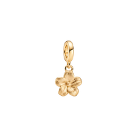 Flower Grace charm 4 mm forgyldt sølv