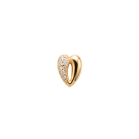 My Heart charm 4 mm forgyldt sølv