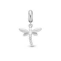 Dragonfly - Hænger Charm 4 mm Til Armbånd - Sterling Sølv