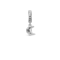 Croissant - Hænger Charm 4 mm Til Armbånd - Blankpoleret Sterling Sølv