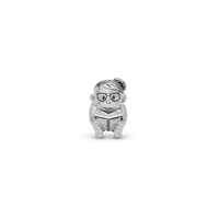 Cute monkey - Student - Charm 4 mm Til Armbånd - Blankpoleret Sterling Sølv