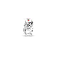 Cute monkey - Nurse - Charm 4 mm Til Armbånd - Blankpoleret Sterling Sølv