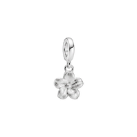 Flower Grace charm 4 mm sølv