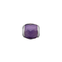 Precious Amethyst - Charm 4 mm Til Armbånd - Sterling Sølv m. 1 Ametyst