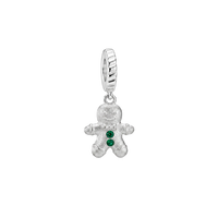 Ginger Bread charm 4 mm sølv