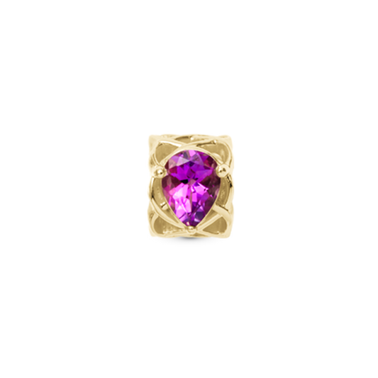 Pear Amethyst, gold