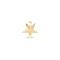 Glow in the dark - Star Charm 6 mm til Classic Læderarmbånd - Blankpoleret Forgyldt Sterling Sølv