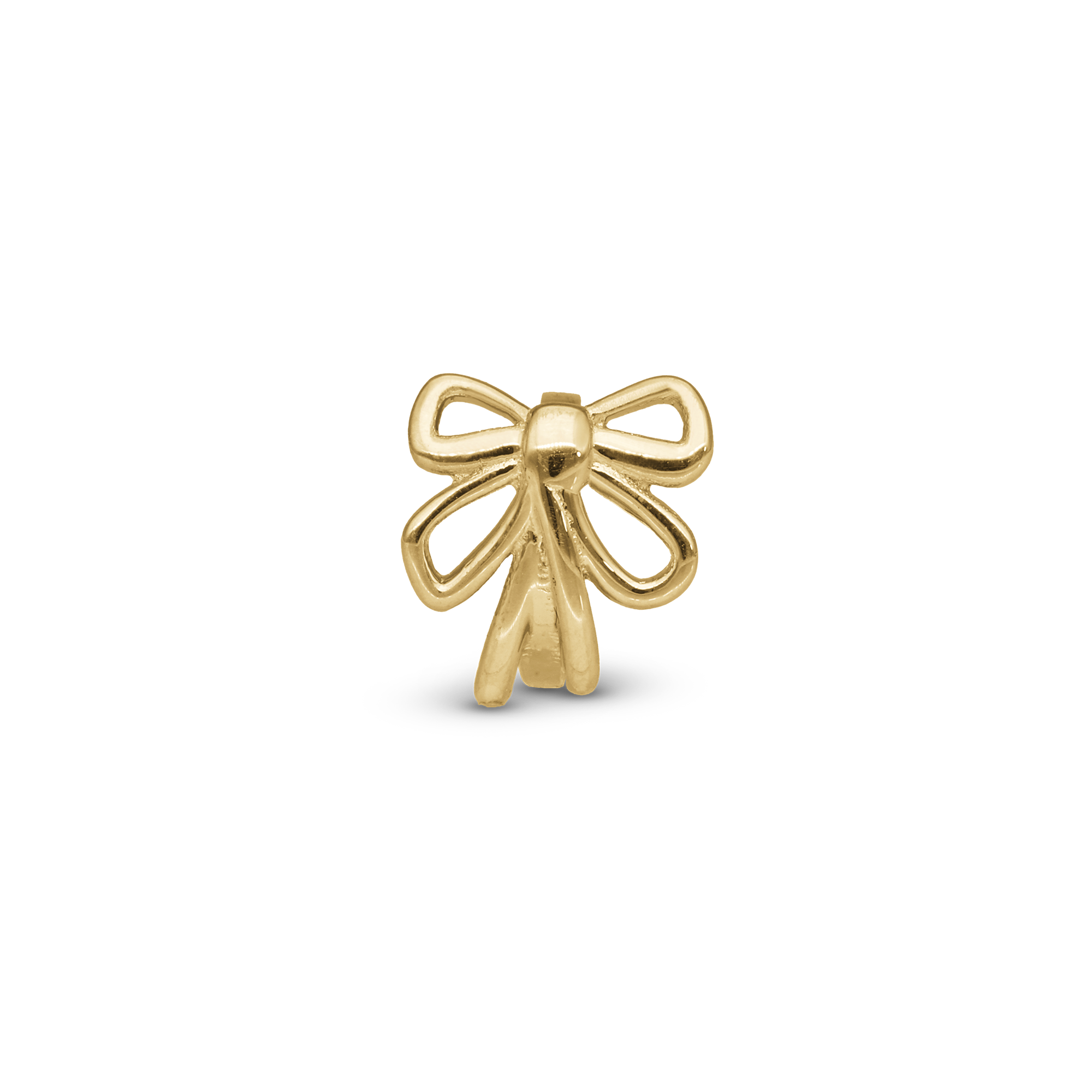 Bow charm forgyldt sølv