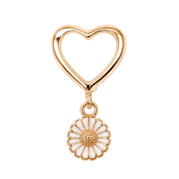 Marguerites With Love charm 6 mm forgyldt sølv