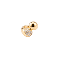 Water Drops charm 6 mm forgyldt sølv