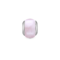 Rose Quartz Magic Charm 6 mm til Classic Læderarmbånd - Sterling Sølv m. 1 Rosakvarts