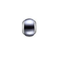 Hematite Magic Charm 6 mm til Classic Læderarmbånd - Sterling Sølv m. 1 Hæmatit