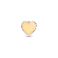 Glow in the dark - Heart Charm 6 mm til Classic Læderarmbånd - Blankpoleret Sterling Sølv