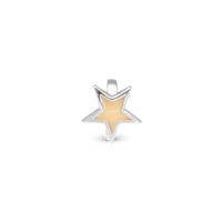 Glow in the dark - Star Charm 6 mm til Classic Læderarmbånd - Blankpoleret Sterling Sølv