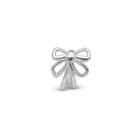 Bow Charm 6 mm til Classic Læderarmbånd - Blankpoleret Sterling Sølv