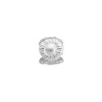 Sunflower Charm 6 mm til Classic Læderarmbånd - Blankpoleret Sterling Sølv