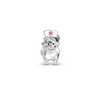 Cute monkey - Nurse Charm 6 mm til Classic Læderarmbånd - Blankpoleret Sterling Sølv