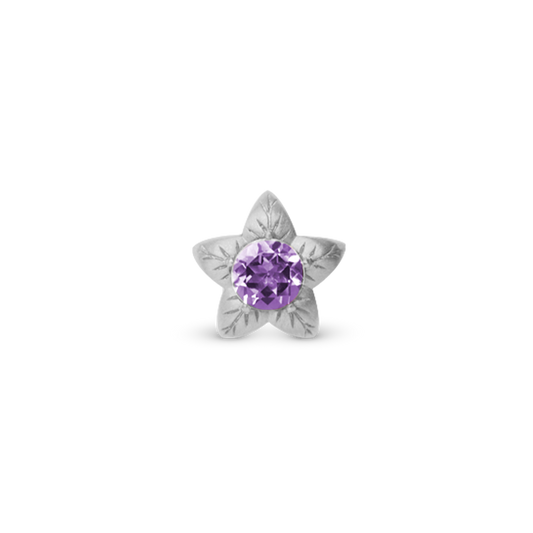 Amethyst Flower, silver