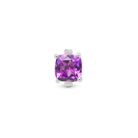 Amethyst Charm 6 mm til Classic Læderarmbånd - Sterling Sølv m. 1 Amethyst