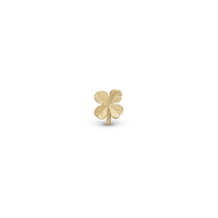 Four Leaf Clover Enkelt Ørestik / Single Stud - Forgyldt Sterling Sølv