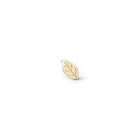 Leaf Enkelt Ørestik / Single Stud - Blankpoleret Forgyldt Sterling Sølv