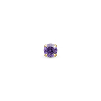 Purple Dance Enkelt Ørestik / Single Stud - Blankpoleret Forgyldt Sterling Sølv m. 1 Cubic Zirkonia