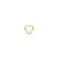 True Heart Enkelt Ørestik / Single Stud - Blankpoleret Forgyldt Sterling Sølv