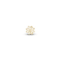 Simple Flower Enkelt Ørestik / Single Stud - Blankpoleret Forgyldt Sterling Sølv