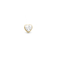 Sparkling Love Enkelt Ørestik / Single Stud - Blankpoleret Forgyldt Sterling Sølv m. 1 Cubic Zirkonia