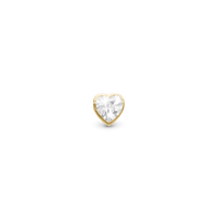 Sparkling Love Enkelt Ørestik / Single Stud - Blankpoleret Forgyldt Sterling Sølv m. 1 Cubic Zirkonia