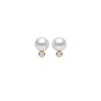 LG Diamond and Pearl ørestikker forgyldt sølv