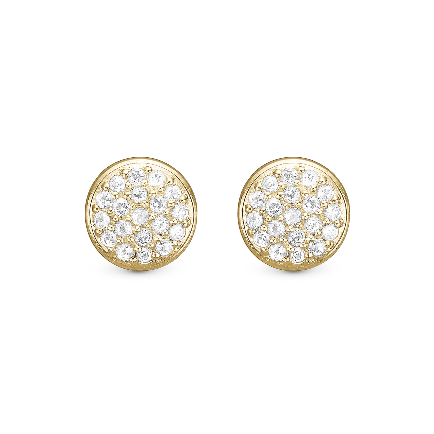 Sparkling World, gold plated silver stud