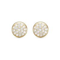 Sparkling World, gold plated silver stud